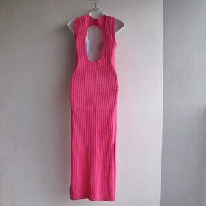 The House Of Harlow 1960 Dress Cotton Linen Maxi Midi Sparkle Strawberry  Size M